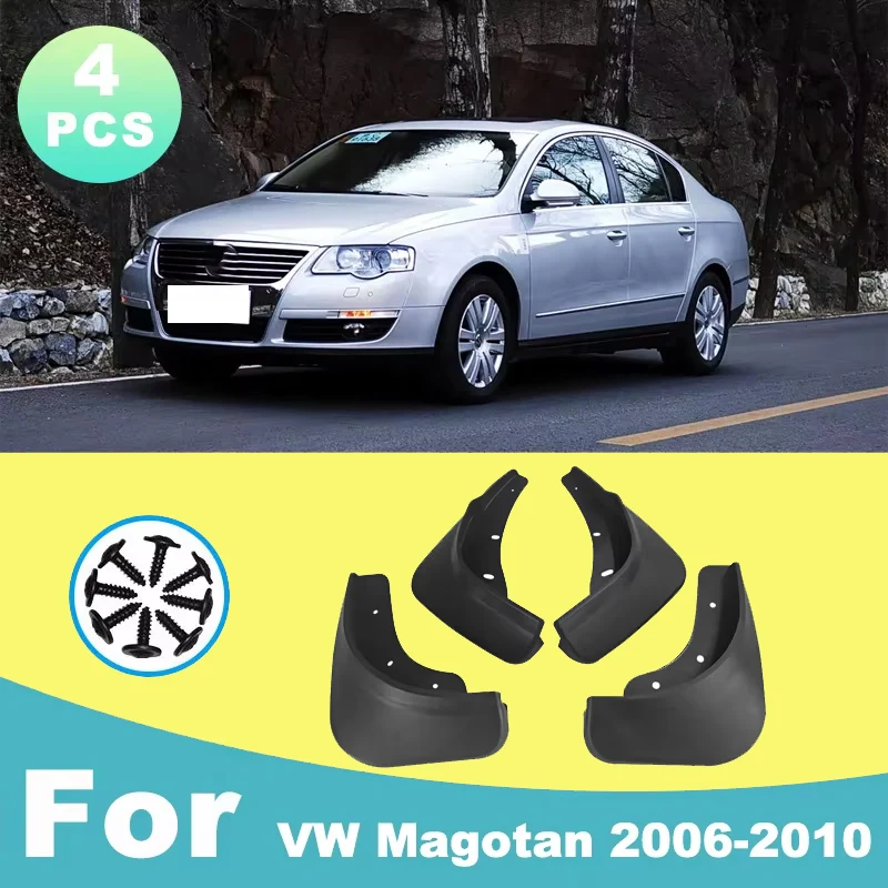 

For VW Magotan 2006-2010 Automotive Tire Mudguard Waterproof Prevent Mud Splashing Car Mud Flaps Fender Trim 4pcs Accessories