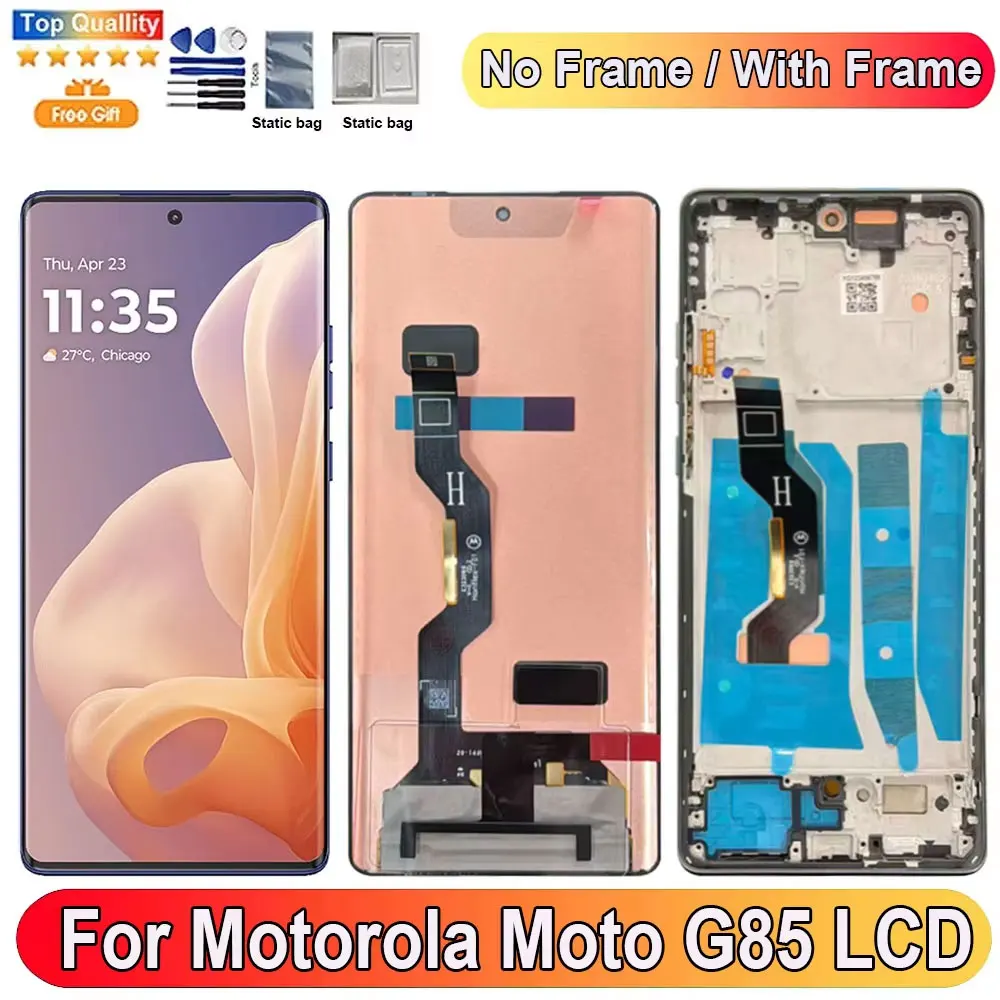6.67''For Motorola Moto G85 LCD Display Screen Touch Panel Digitizer Replacement Parts For Moto G85 Screen With Frame XT2427-3