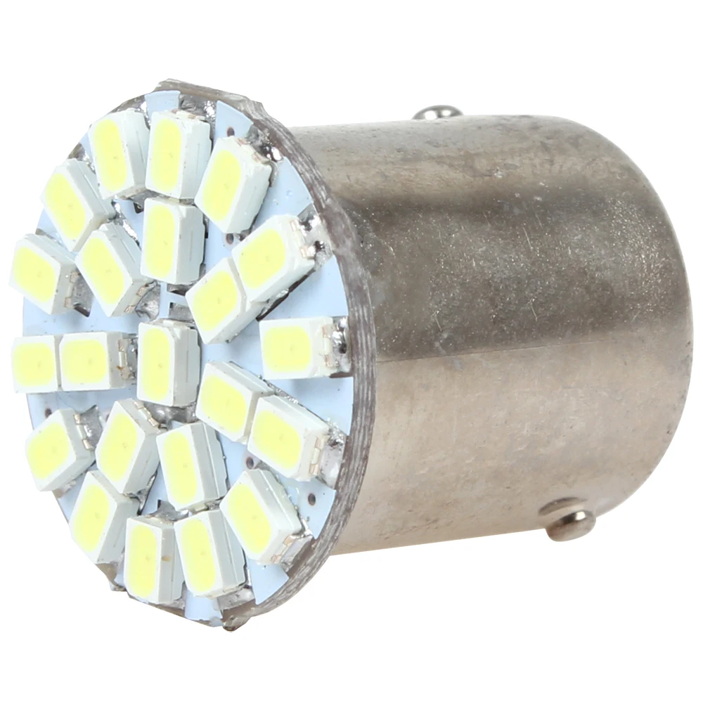 12V 4W 1157 22 SMD 1206 LEDs White Light LED Car Turn Signal Light Universal Auto Brake Bulb 19 x 23mm