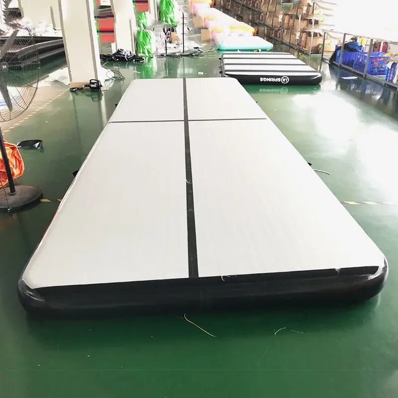 HIBADOU Air Floor Track Tumbling Gymnastikmatte 6 * 2 * 0,2 m Air Track Bodenmatte Aufblasbare Gymnastikmatte Landungsmatte mit einer Pumpe