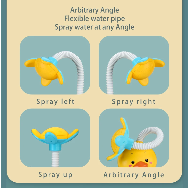 جديد لطيف بطة حمام لعبة دش رذاذ كهربائي الحمام الاطفال المياه لعبة طفل حوض الاستحمام لعب لعبة صنبور السباحة لفتاة هدية #3