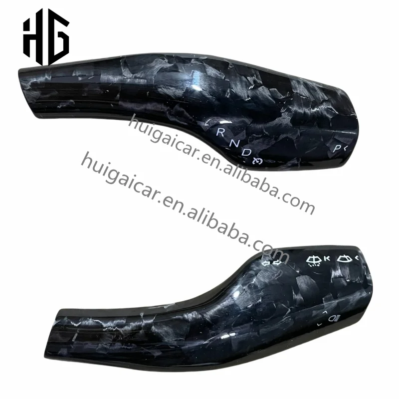 

High Quality Carbon Fiber Wiper lever Interior Trims Steering Wheel Gear Shift Lever For Tesla Mode Y/3 Interior Car Parts