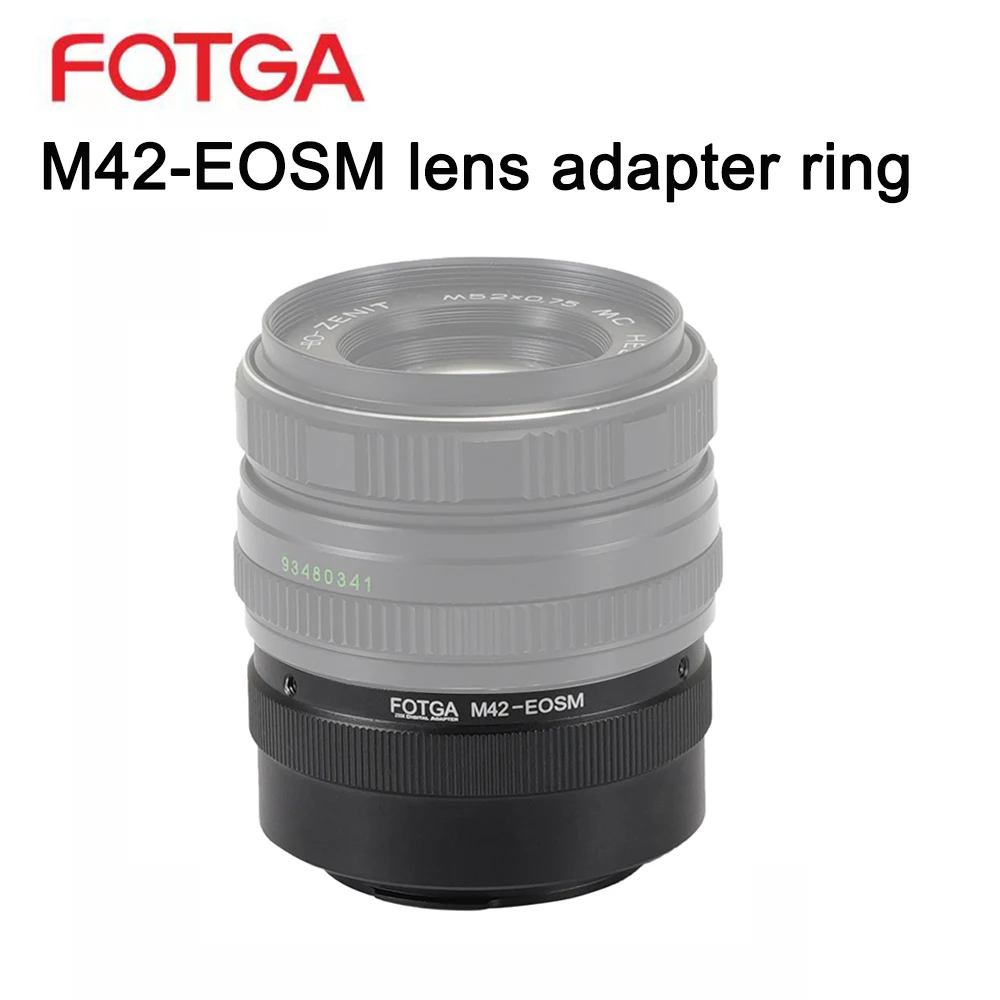 FOTGA Lens Adapter Ring M42-EOSM For M42 42 mm Lens For Canon EOS M EF-M M2 M3 M5 M5II M6 M10 M50 M50II M100 Mirrorless Camera