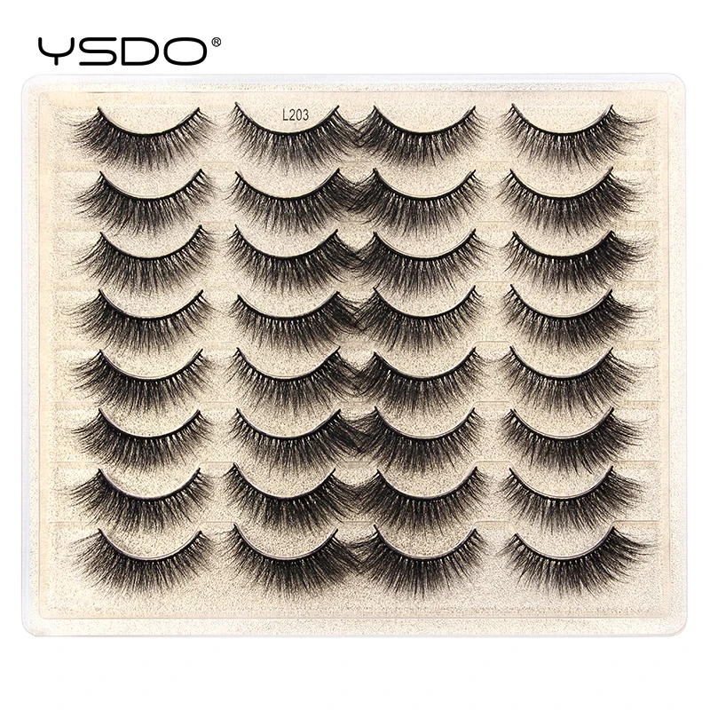 16 Pairs Eyelashes 3d Mink Lashes Natural Long False Eyelashes Soft Faux Mink Eyelashes Makeup Fake Lashes Reusable