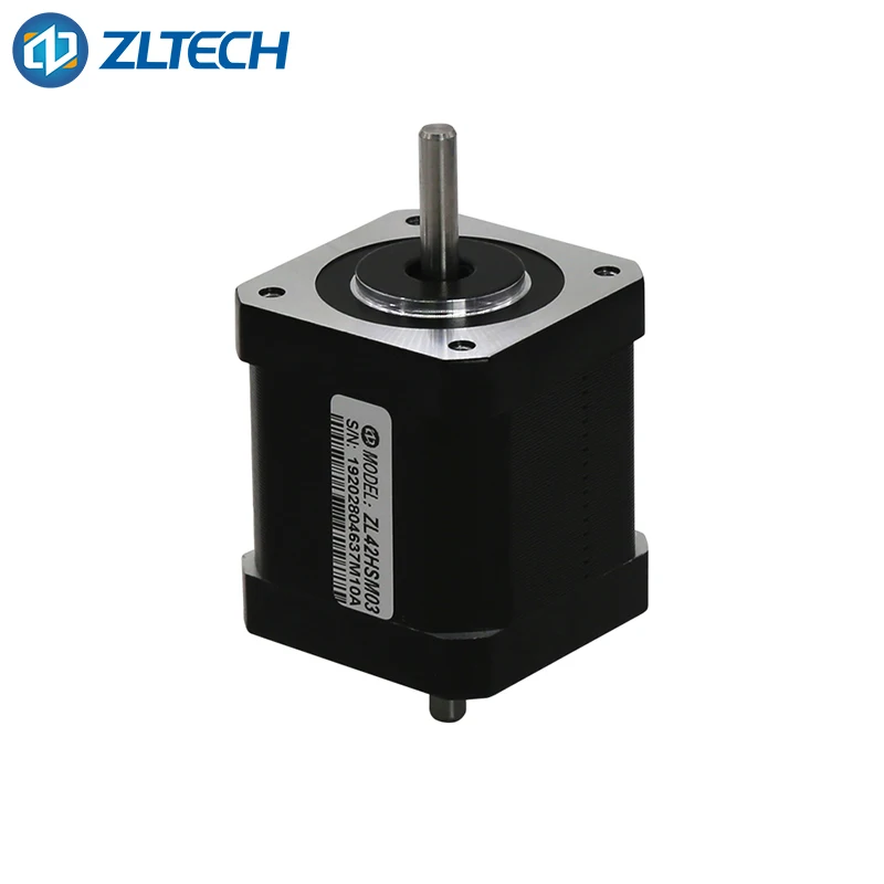 2 phase Nema 17 42mm dc double shaft dual axis 0.4N.m 1.2A 4-wire brushless bldc step stepper motor for CNC