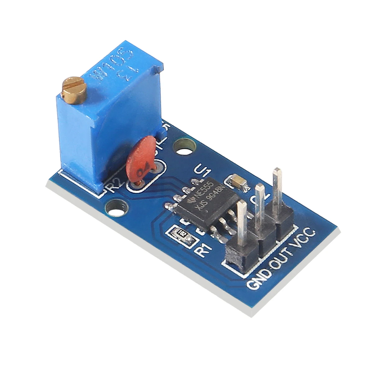 2Pcs DC 5V 12V NE555 Adjustable Resistance Frequency Pulse Generator Module Single Channel Output Generators for Arduino