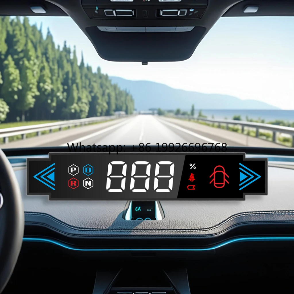 

New Auto Hidden Digital Meter HUD Head up Displays T7 Model 3 Model Y Universal Speed Meter Gauge HUD Computer for Car
