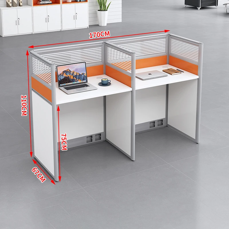 Commercial Modular Workstation Desk with Panel Partition System and Cable Management for Open Office Staff