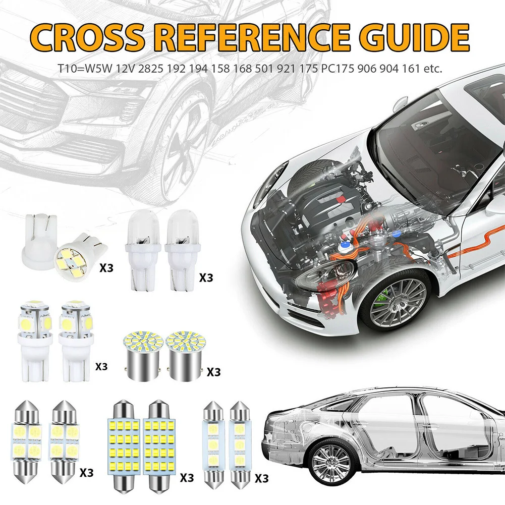 42 قطعة LED مجموعة لمبة السيارة 31 مللي متر 36 مللي متر 41 مللي متر T10 1157 سيارة Led لمبات للخريطة الداخلية أضواء قبة لوحة ترخيص أضواء المجاملة