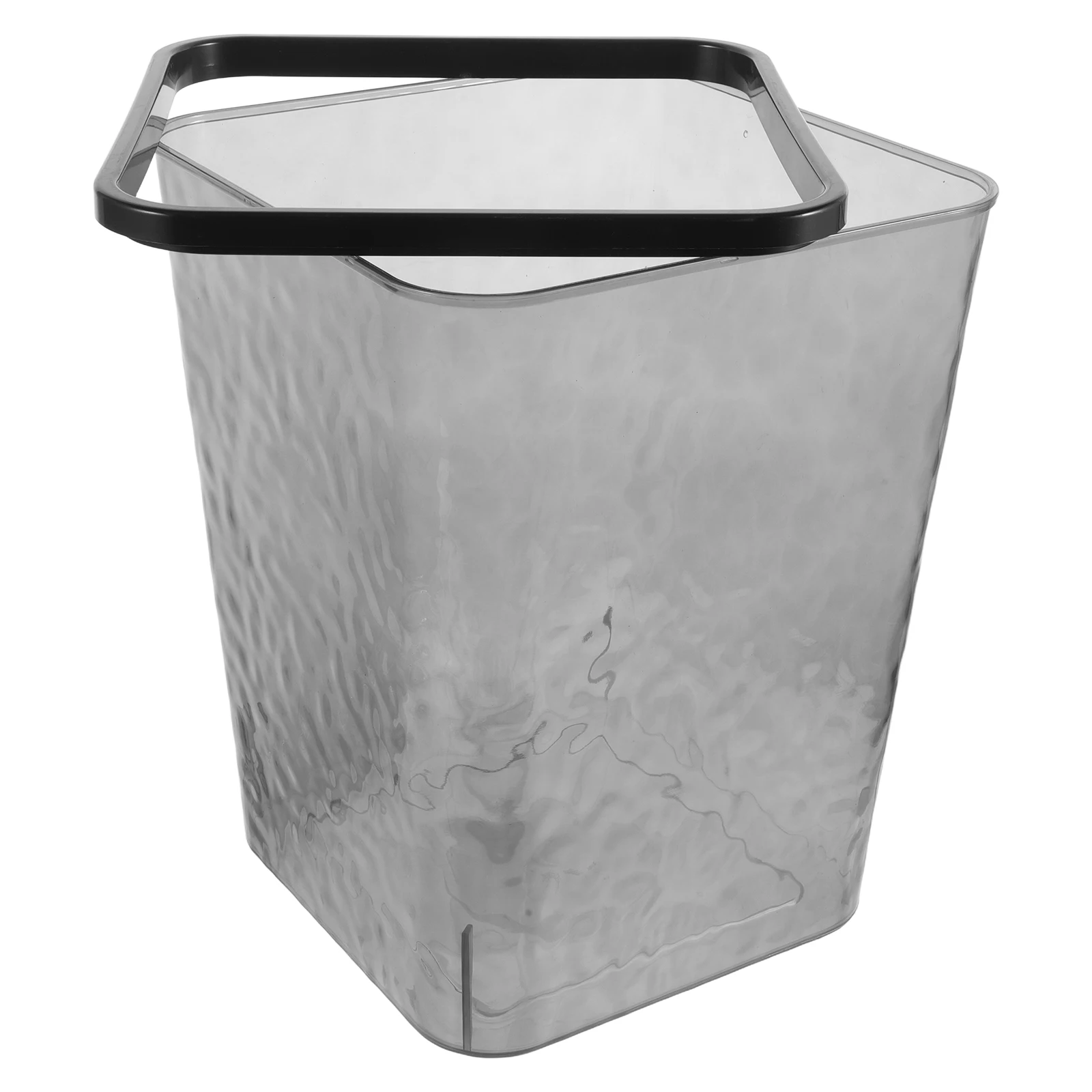

Transparent Household Trash Can Large Capacity for Kitchen Bathroom Living Room Modern Plastic Waste Bin Rubbish Container