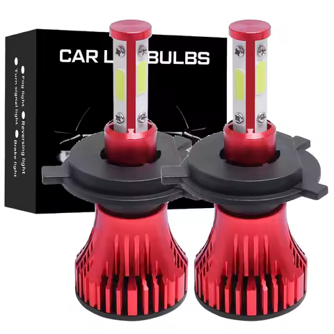 2PCS 4 Sides LED 6500K H11 H4 H7 H8 9004 9005 9006 9007 9012 5202 Car LED Headlight Bulbs Auto Led HB3 HB4 HB5 Headlamps 12V