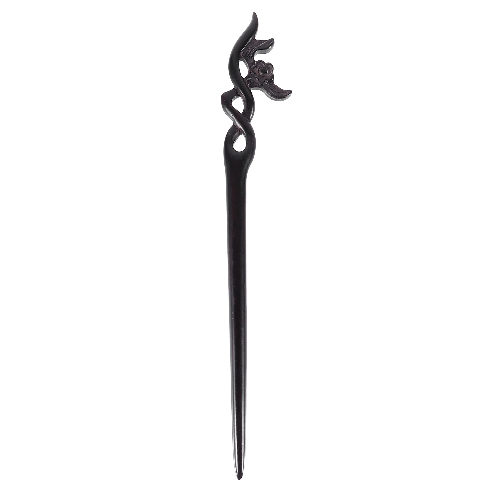 

1pc Ebony Hairpin Wood Vintage Hair Stick Retro Bun Decoration Carved Design Durable Women Hairpin Unique Gift Hair Accessory