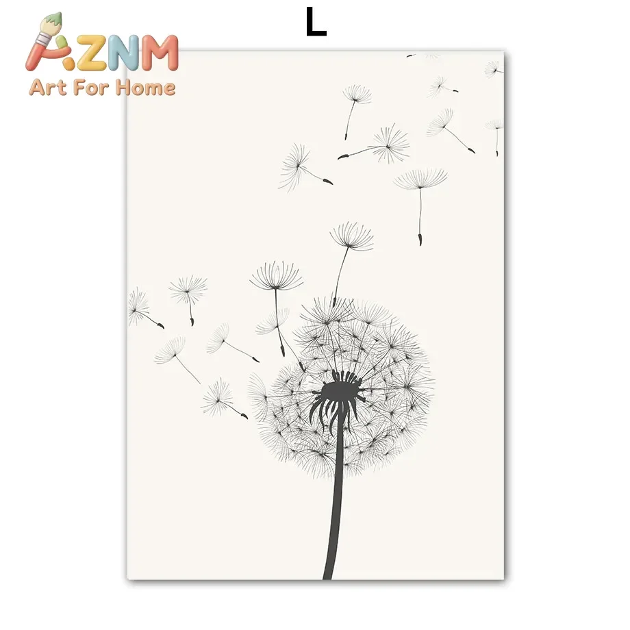 2026 Beige Sea Grass Reed Dandelion Line Figures Wall Art Canvas Painting Posters And Prints Hotel Bar Pictures For Living Room