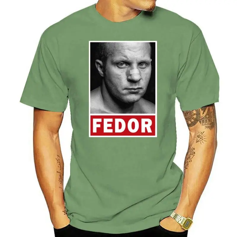 one yona 3D Fedor Emelianenko T Shirt MMA T-shirt Men Tshirt Classic Style Clothing Fighter Tee Cool Black Tops Cotton Fabric