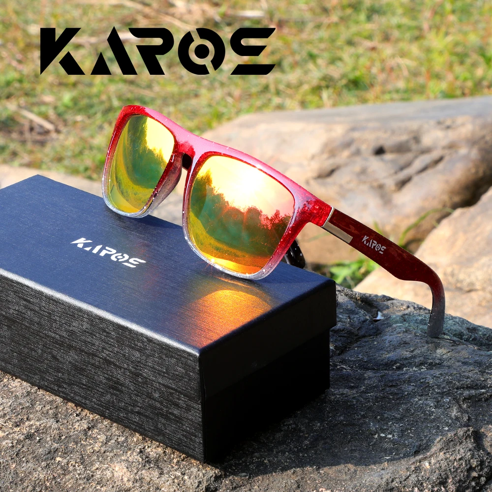 Karos Polarisierte Sonnenbrille mit UV400-Schutz für Männer und Frauen, Outdoor, Angeln, Fahren, Reisen, Fahrräder, Sonnenbrille mit Box YZ2020