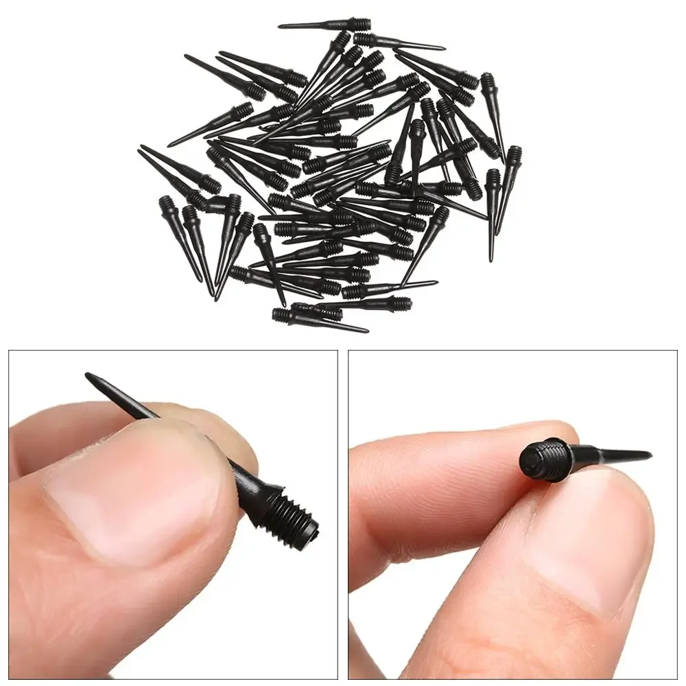 100Pcs 27mm Black Darts Shafts Soft Tips Professional Plastic Thread Replacement Accessories Gadgets For Darts Gaming Boomerang