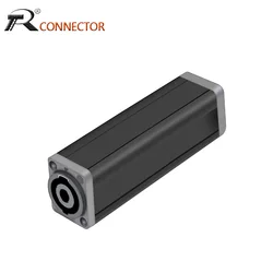1pc 4Pins Speakon Female to Female Chassis PowerCon Coupler Adapter Extender Audio Speaker Panel Mount Straight Connector
