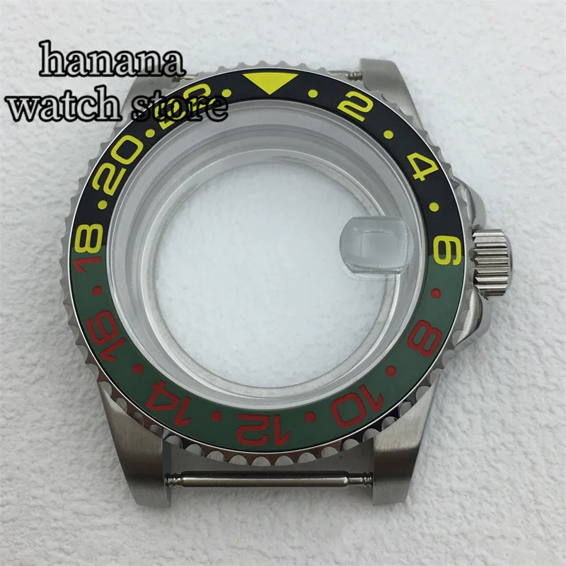 BLIGER 40mm sapphire glass silver watch case fit NH35 NH36 NH34 ETA2824 2836 PT5000 Miyota8205 8215 Mingzhu DG2813 3804 movement