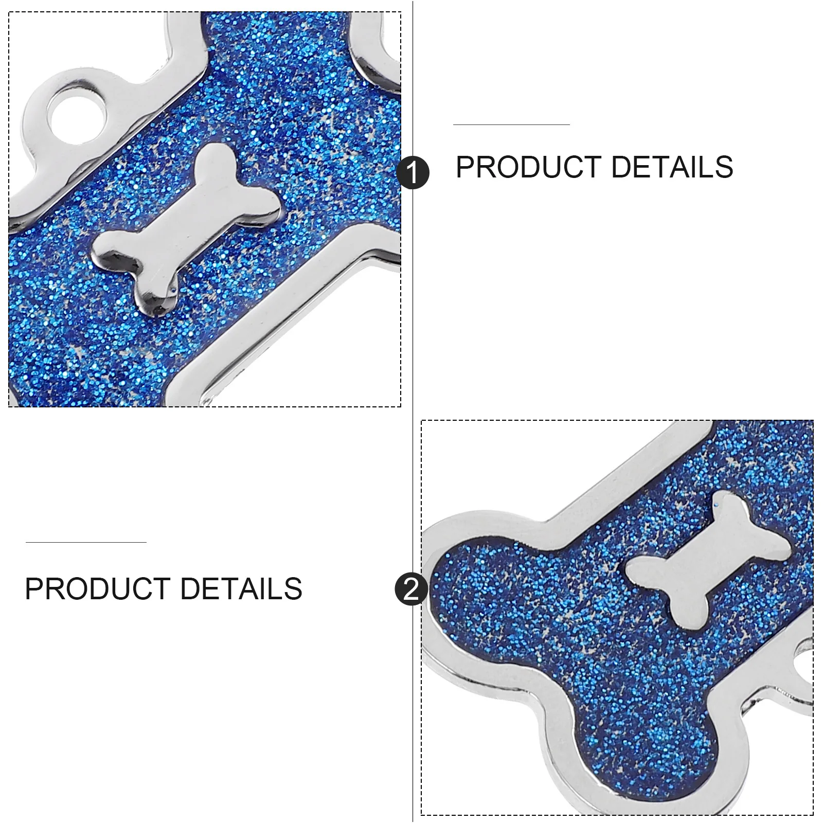 

Pet Name Tag ID Plate Dog Accessories Tags Personalized for Pets Blue Zinc Alloy