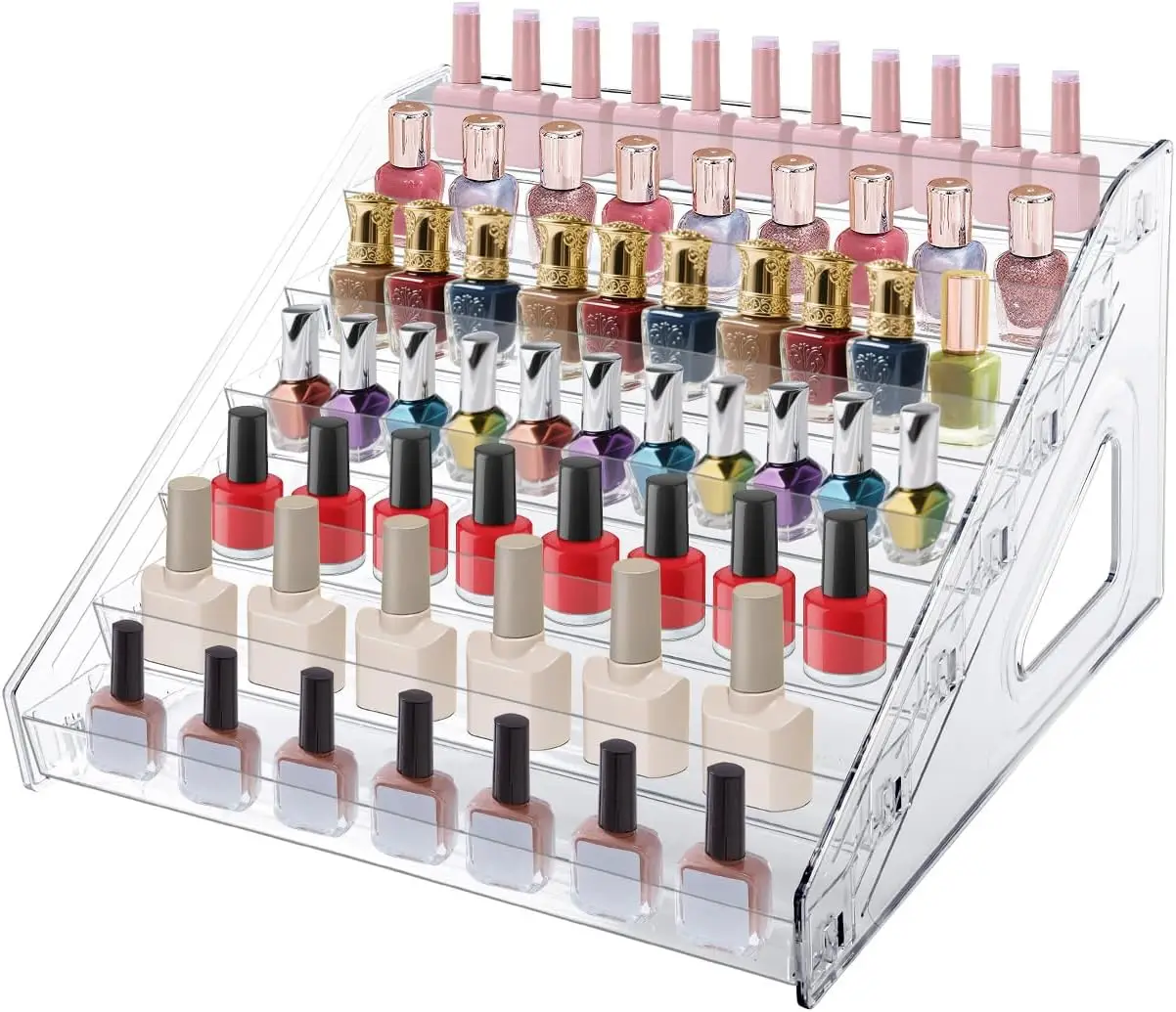 

7 Layers Clear Nail Polish Organizer Rack, Display Stand for Cosmetics Sunglasses Essential Oil Storage