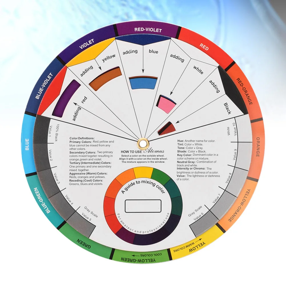 

Tattoo Wheel Mini Pigment Paper Tool For Beginners Central Circle Design Matching Guide Color Card Pigment Color