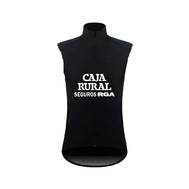 WINTER FLEECE THERMAL 2024 Caja Rural - Seguros TEAM Sleeveless Cycling Vest Mtb Clothing Bicycle Maillot Ciclismo Bike Clothes