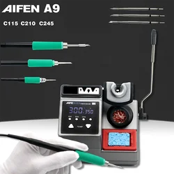 AIFEN-A9 무연 납땜 스테이션 C115 C210 C245 호환 핸들 칩 온도 제어 BGA PCB 수리 용접용