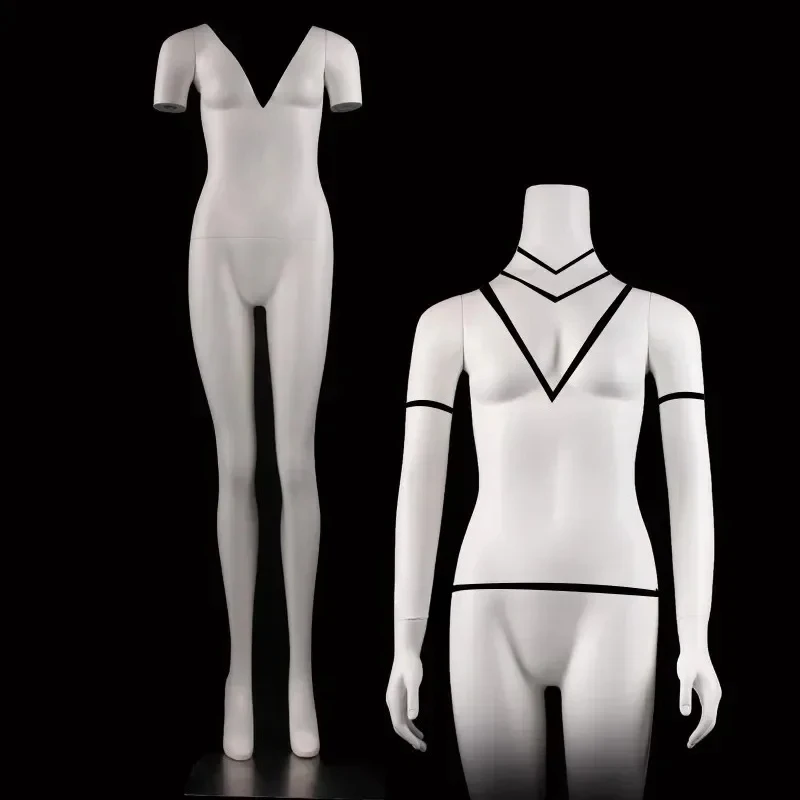 Female Clothing Photo Props Luxury 3D Hollow Mannequins Full Body Women's Clothing Model Display Stand Creative Detachable Dummy