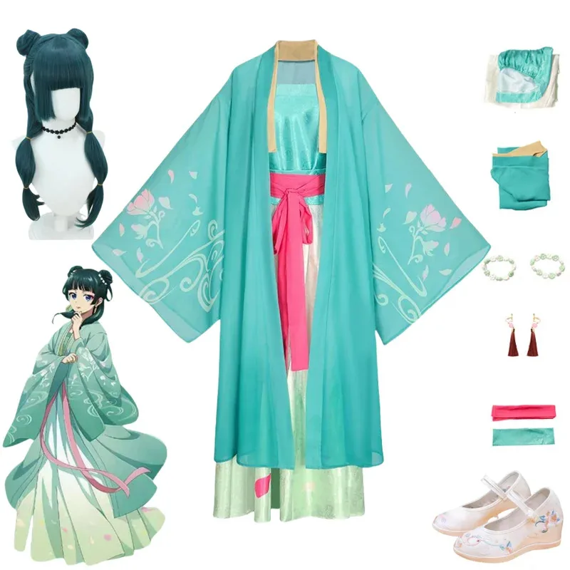 

Mao Mao Cosplay The Apothecary Diaries S2 Maomao Costume Synthetic Wig Maomao Role Playing Shoes