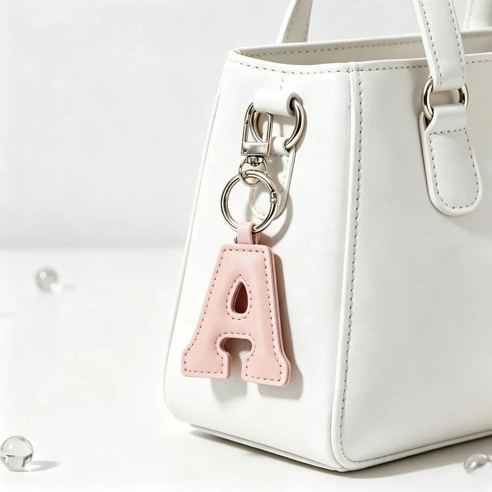Kawaii Schlüsselanhänger mit Buchstabenanhänger A-Z Alphabet Namensanhänger Metall-Karabinerhaken Rucksack Handtasche Taschenanhänger Geschenk für Mädchen – Detail 5