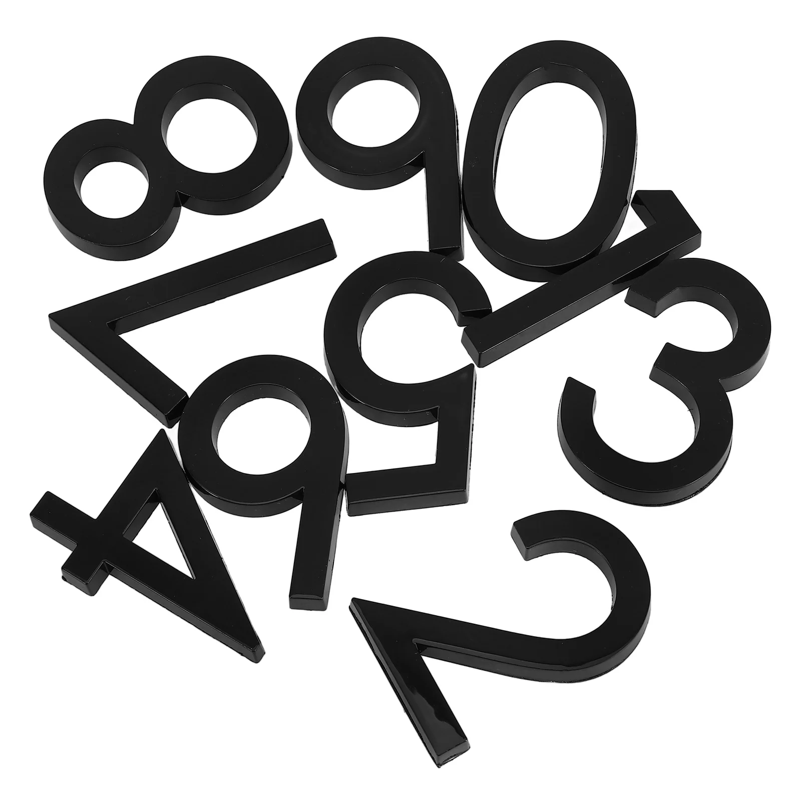 

10Pcs Self-Adhesive House Number Stickers Set 3D Door Address Numbers for Mailbox Apartment Hotel Office Outdoor Use