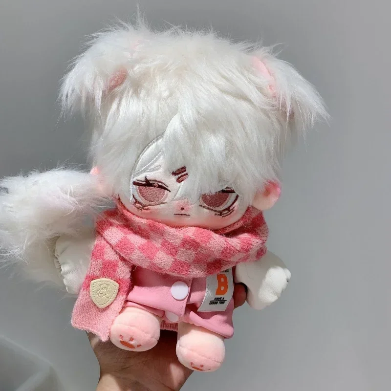 Peluche de algodón de 20cm de Anime, juguetes de peluche de melocotón rosa, muñeca de vestir, figura personalizada de Cospslay, regalo de cumpleaños, Año Nuevo para niños