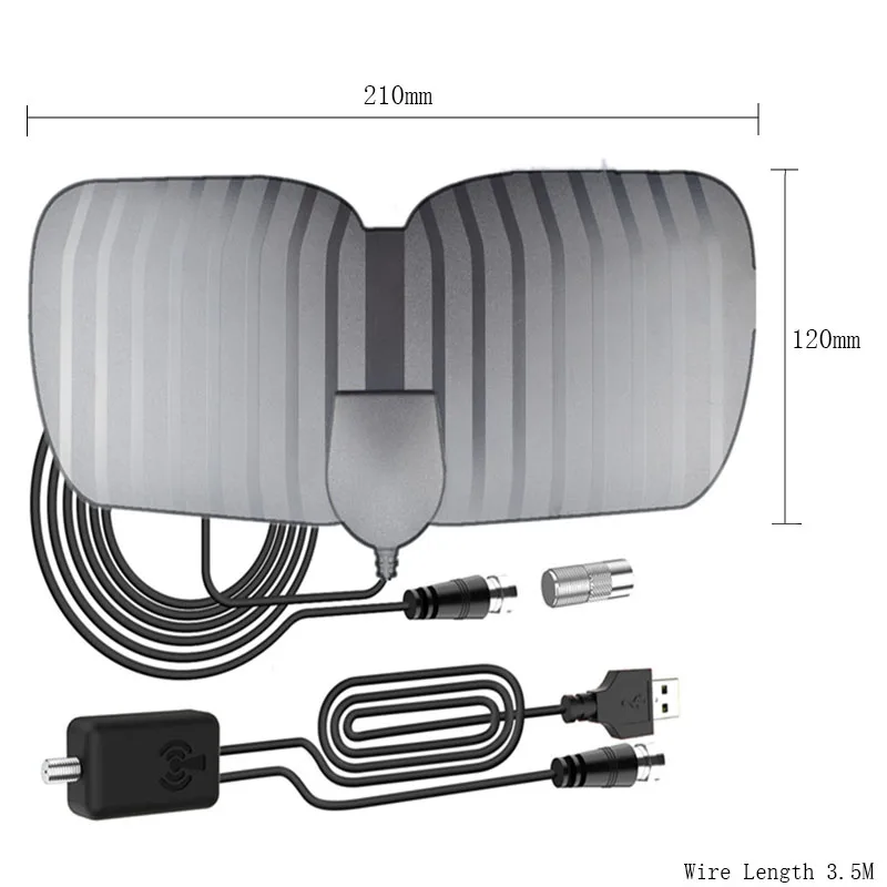 TV Antenna Indoor for Local Channels - 4K HD with Signal Booster - 360° Long Reception TV Aerial Support All Types TV