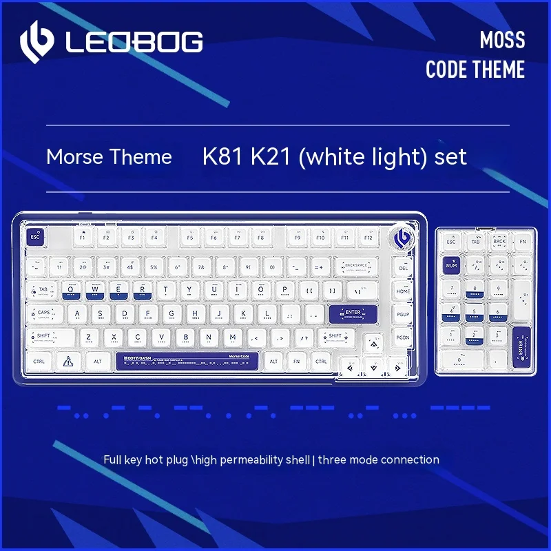 

81keys Leobog K81 Mechanical Gamer Keyboard Wireless 2.4g Bluetooth Tri Mode Customization Of Transparent Acrylic Gasket Keybard