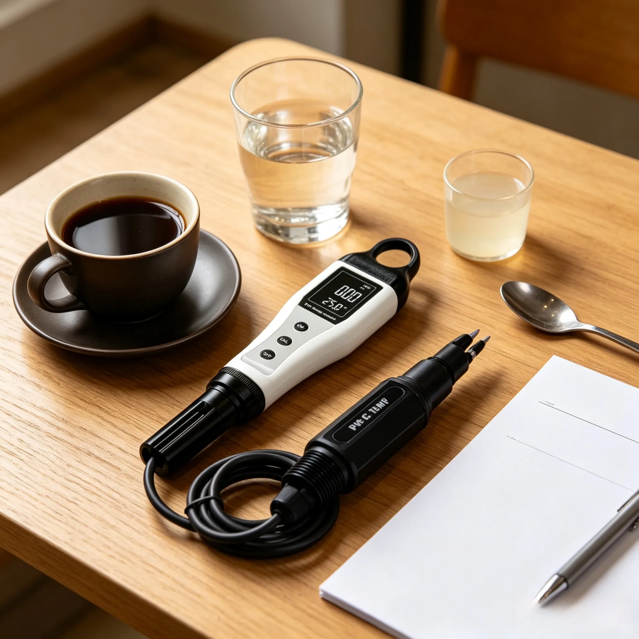 Water Testing Device for Aquarium Owners Pool Technicians and For lab Personnel Featuring Simultaneous Triple Parameter Readings