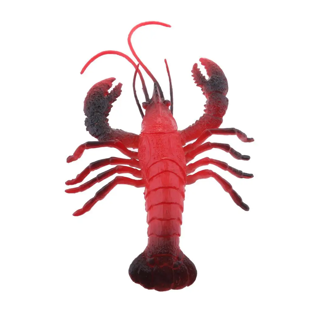 Aquarium Plastic Fish Tank Artificial Lobster Ornament PVC Plastic Vivid Lobster Fake Lobster Crab Model Animals Decoration