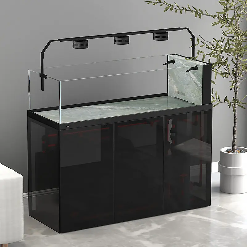 Yjq industrial wind stream tank living room ecological bottom filter fish tank self-circulation water-free office aquarium