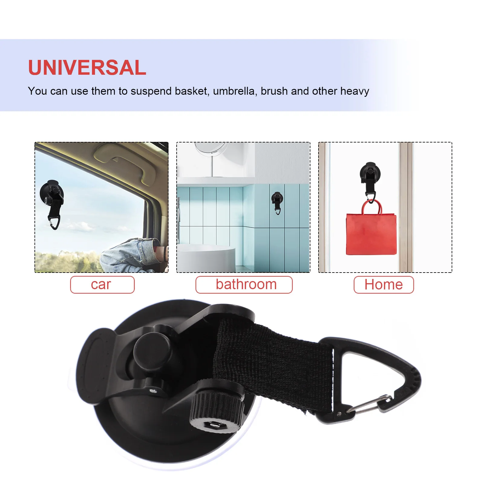 

4Pcs Tent Suction Cup Hooks Heavy Duty Camping Tarp Clips Stable Tent Fixing Hook Clips Portable Windproof Strong Grip Tie Down