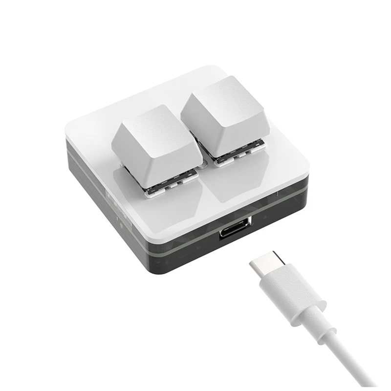 Aangepaste Mini Toetsenbord 2 Toets Rgb Macro Osu Toetsenbord Programmeerbaar Mechanisch Toetsenbord Voor Gaming Werken