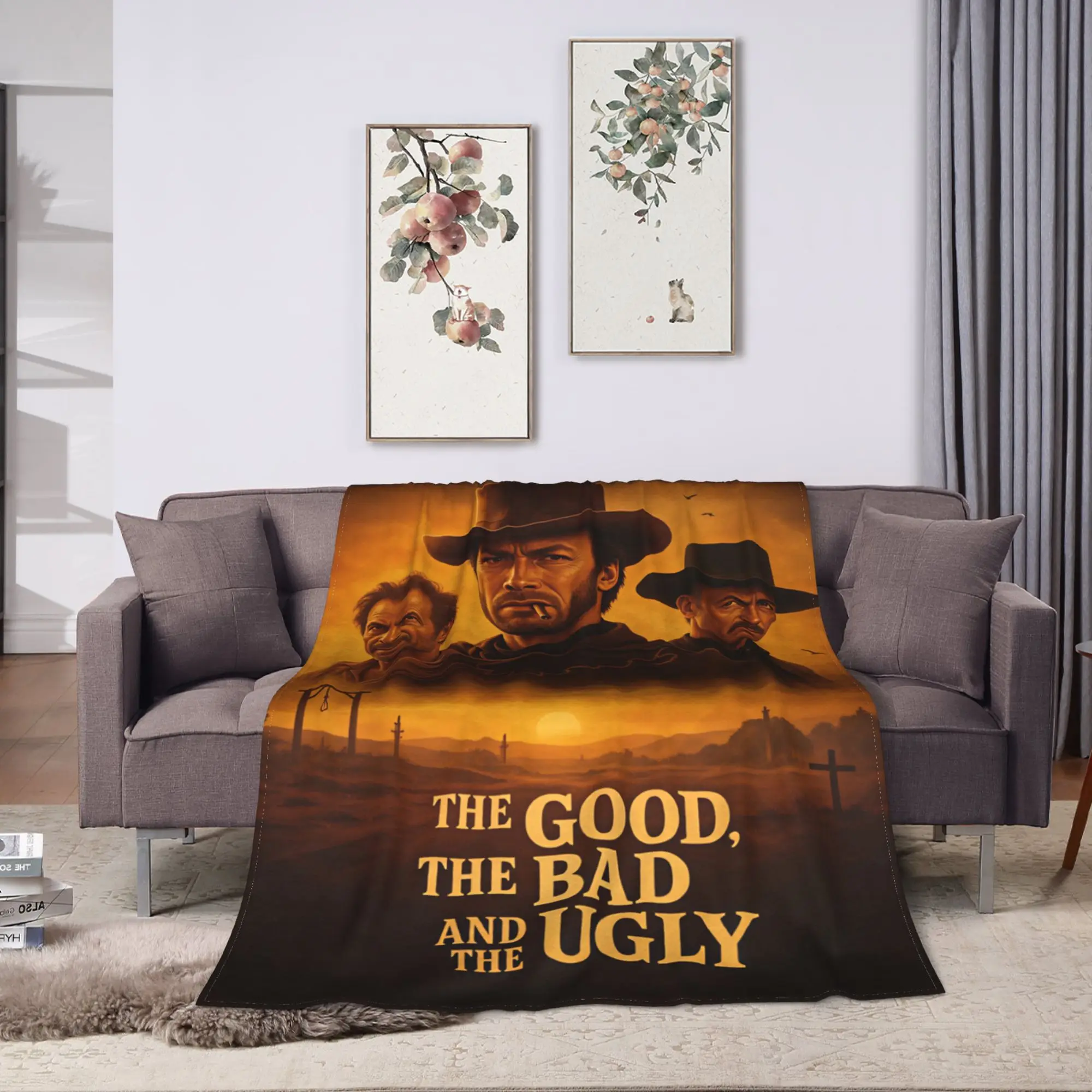 Movie The Good The Bad and The Ugly Clint Eastwood Film Blanket Soft Plush Bedding Throws Bedroom Flannel Bedspread Bed Cover