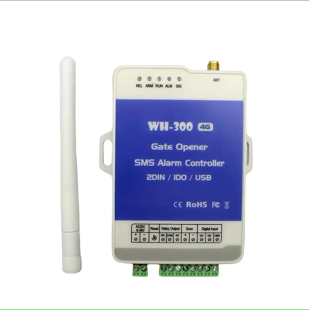 4G GSM WH-300 with APP control Gate Opener Relay 2 Digital Inputs Switch Remote Controller Alarm