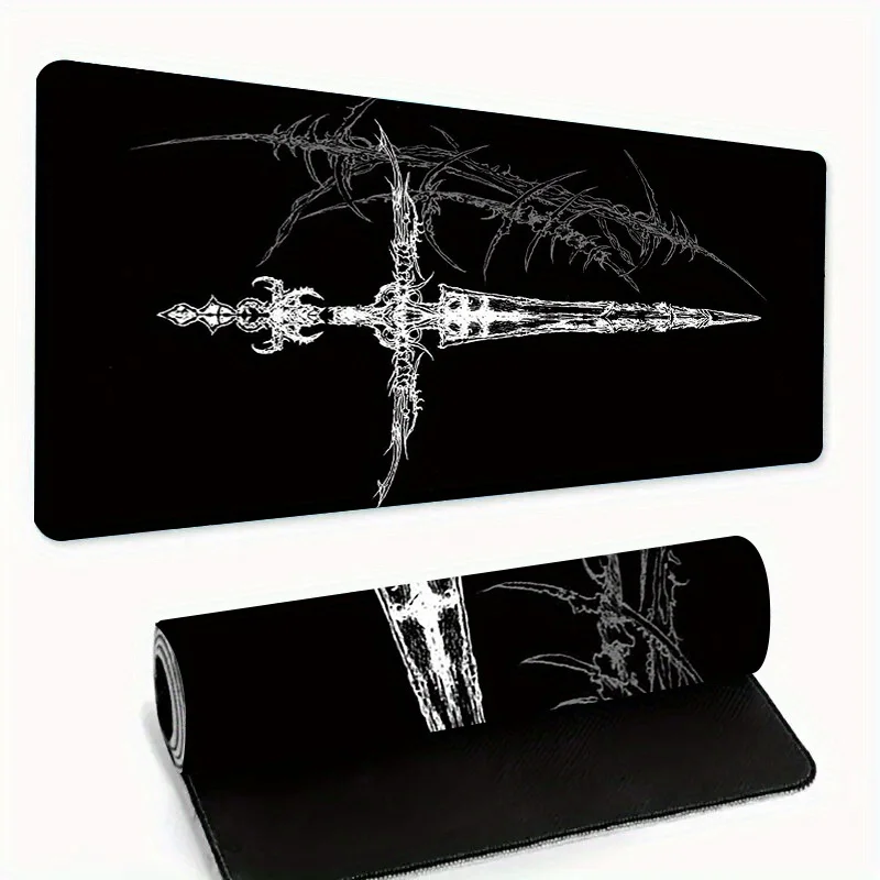 

Sword Anime Rubber Base E-sports Computer Mouse Pad Large Size Anti-slip Mouse Pad Suitable for Gaming Work and Office 400X900MM