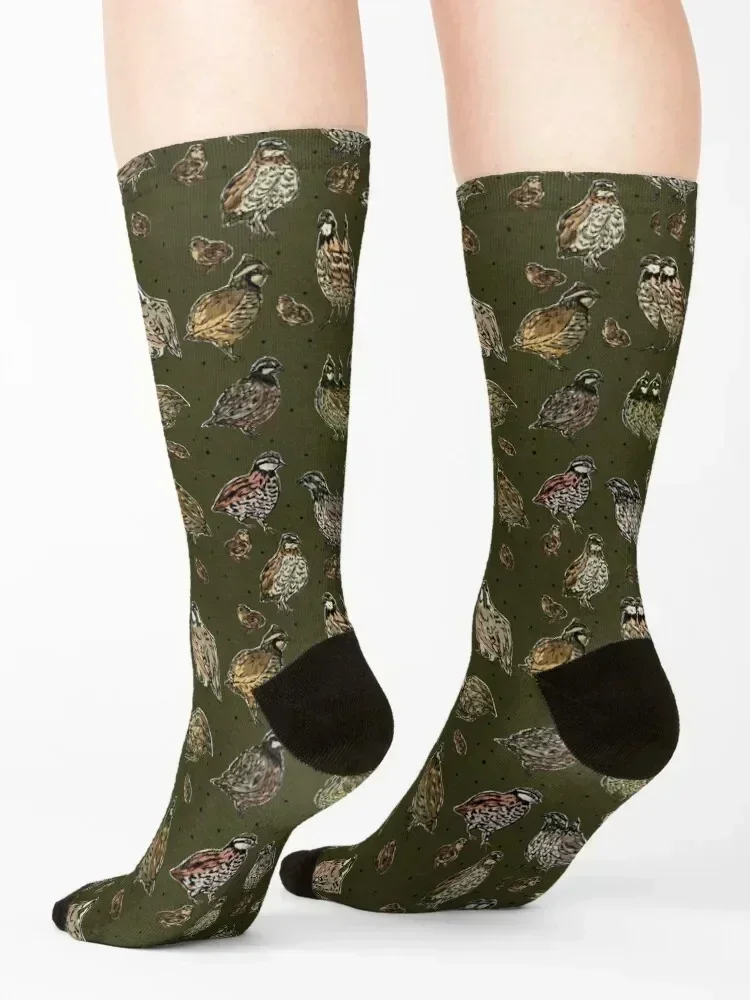 Bobwhite Quail Pattern Socks cool Men's happy golf Socks Man Women's