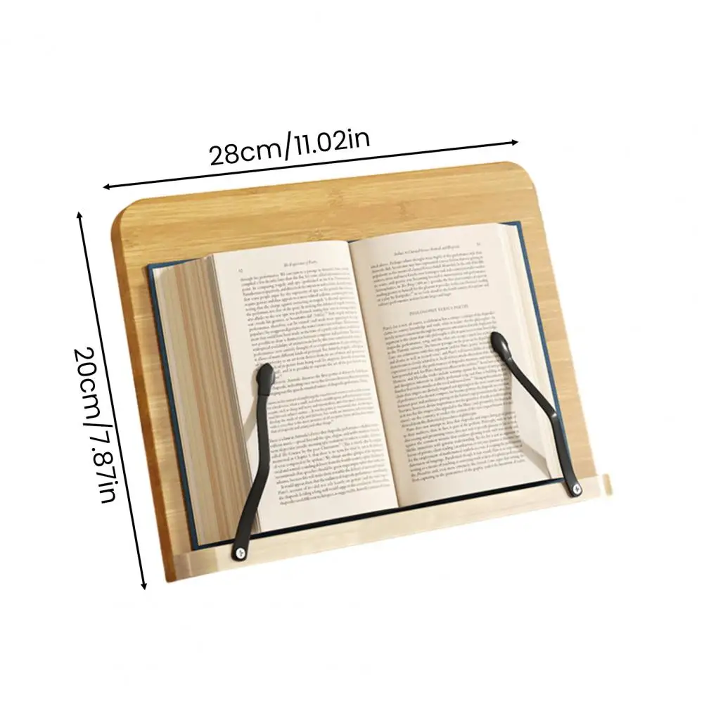 Adjustable Book Holder Adjustable Wooden Book Stand for Reading Hands-free Cookbook Holder Stable Tablet Document Display Tray