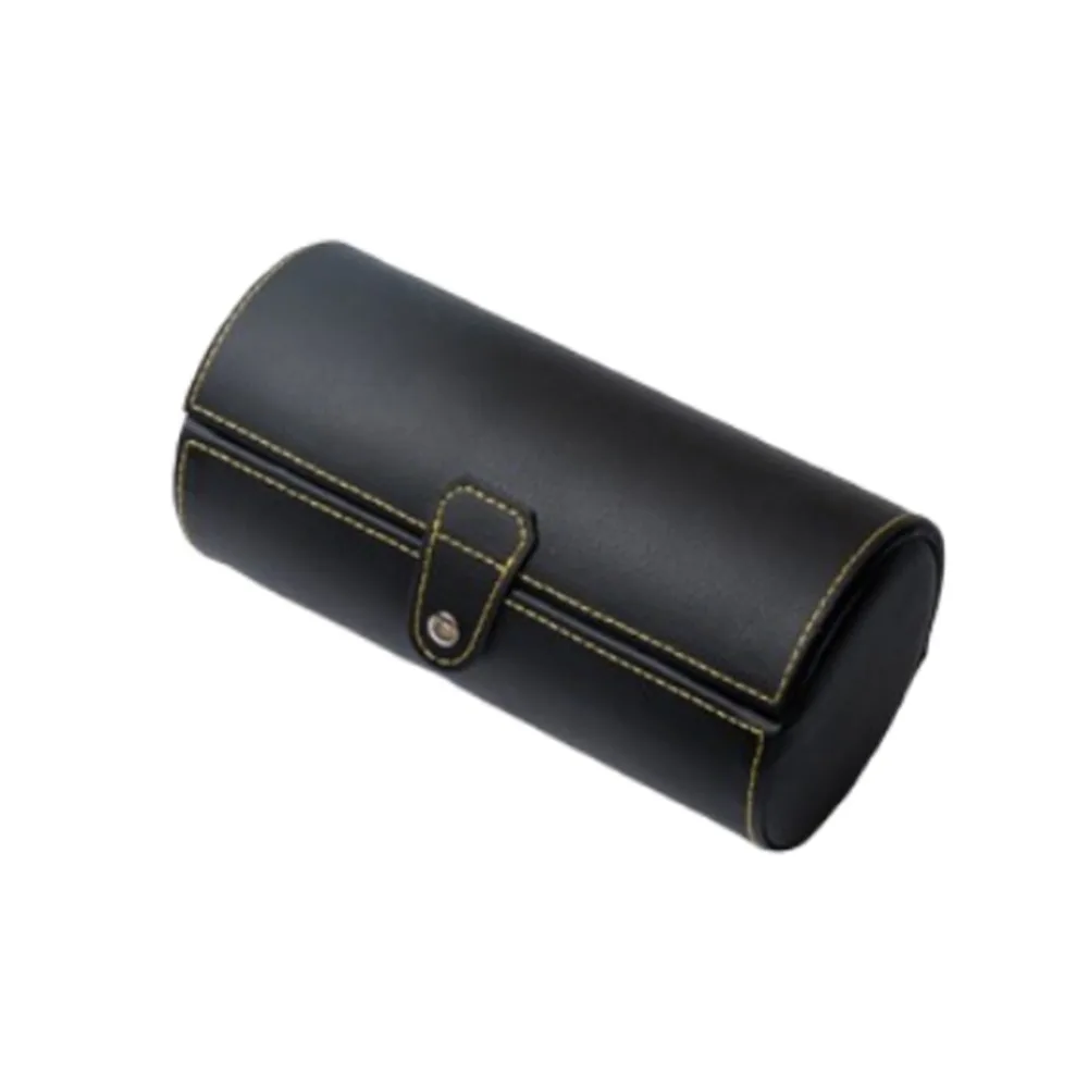 

Portable Watch Roll Travel Case Cylindrical PU Leather Watch Display Box Durable Vintage Bracelet Storage Rack Jewelry Storage