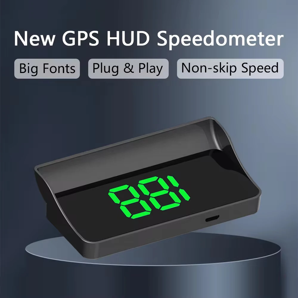 Car Head Up Display GPS Digital Speedometer HUD Windshield Projector KMH Speed Meter Auto Electronics Accessories