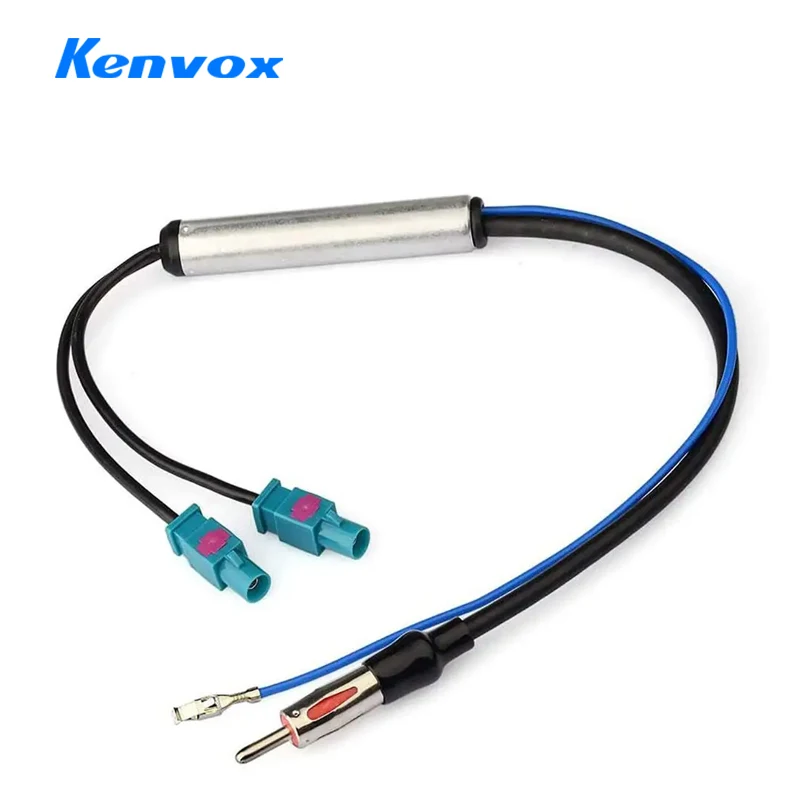 Car Special Radio Antenna AM/FM Audio Radio Signal Amplifier Dual Fakra RF Radio Antenna Aerial Adapter For AUDI 18.1' - view 3
