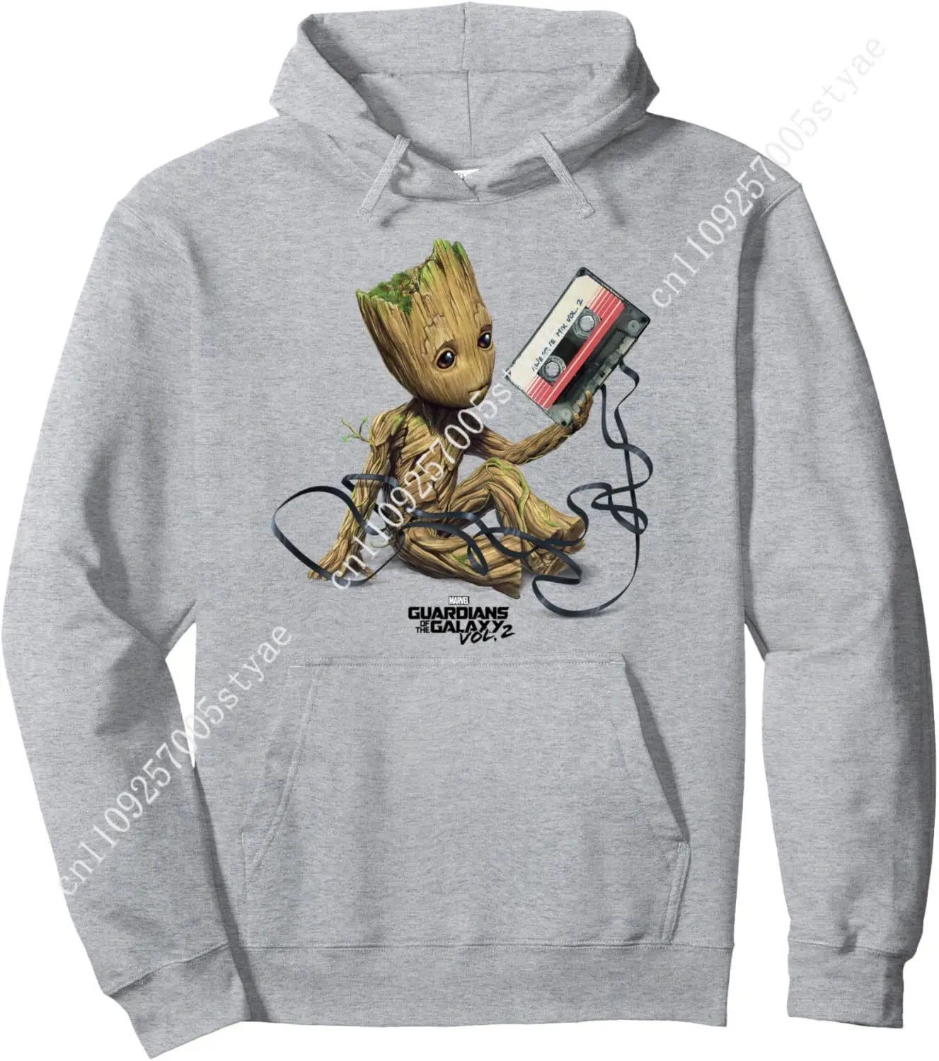 

Marvel Guardians Of The Galaxy Vol. 2 Groot Tape Portrait Pullover Hoodie