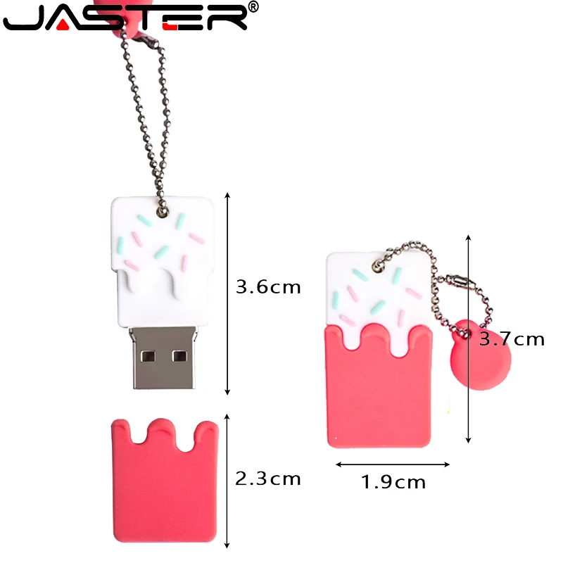 JASTER Colorful USB Flash Drives Cute Cartoon USB Stick Red Pen Drive 64GB Flash Memory Card 32 GB USB Gadgets External storage