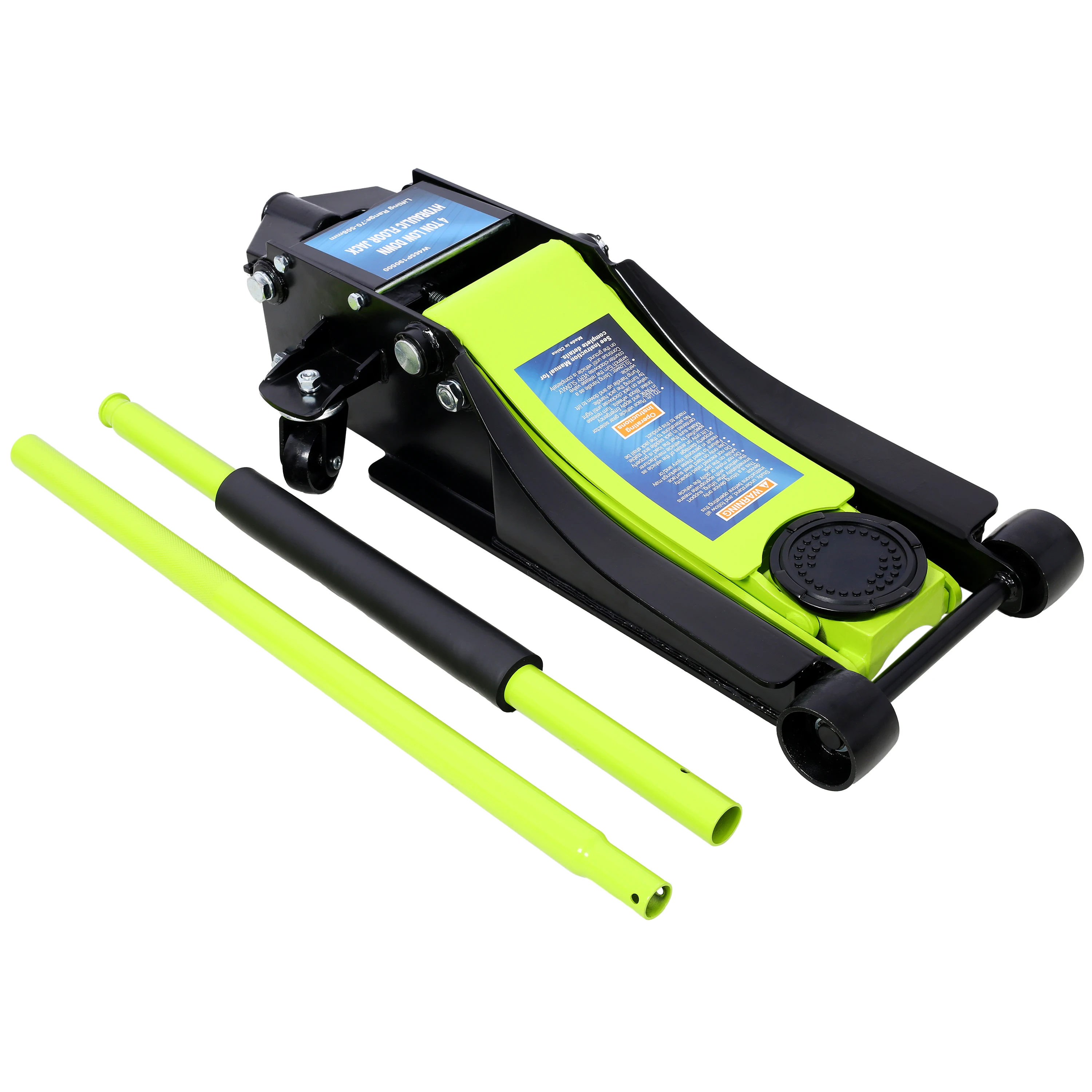 

Low Profile Hydraulic Trolley Service/Floor Jack, 4 Ton (8000 lbs) Capacity, Lifting Range 2.5"-20",green